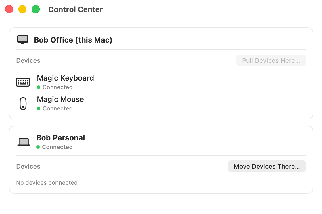 Transfer from Control Center